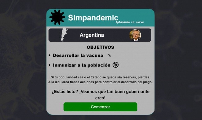 ‘Simpandemic’: jugá a ser Alberto Fernández y controlá a la Argentina en la pandemia