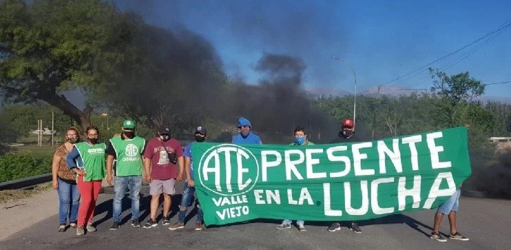 Reclamo salarial y caos vehicular por una protesta de ATE Valle Viejo